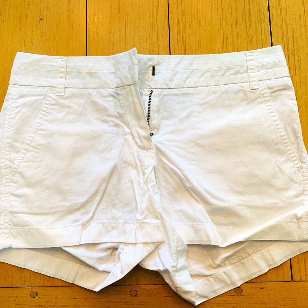 J.Crew 3" White Chino Shorts